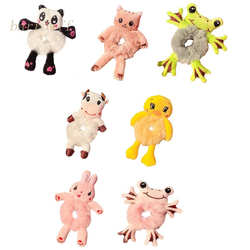 Dây Cột Tóc Phủ Lông Hình Động Vật Dễ Thương Thời Trang Cho Nữ