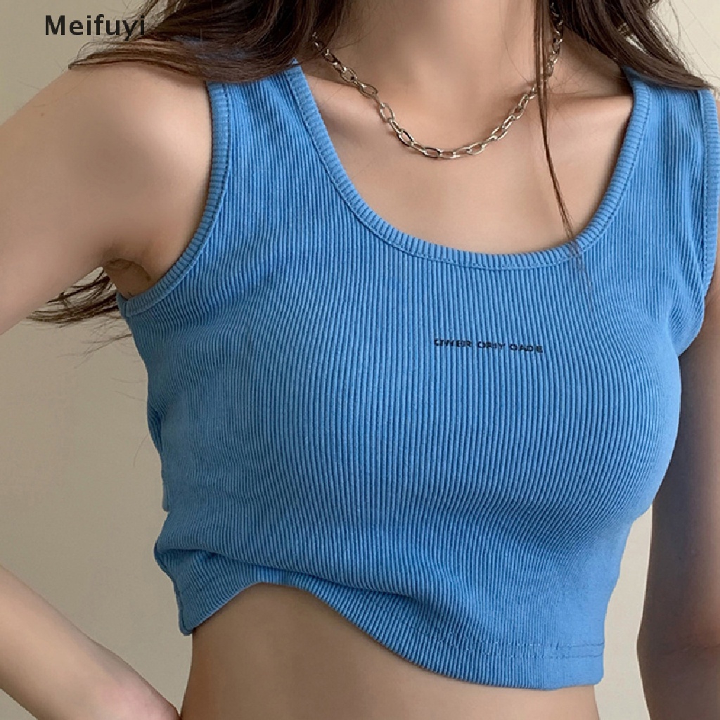 Áo Dệt Kim Hai Dây Màu Trơn In Chữ Thời Trang Mùa Hè Cho Nữ