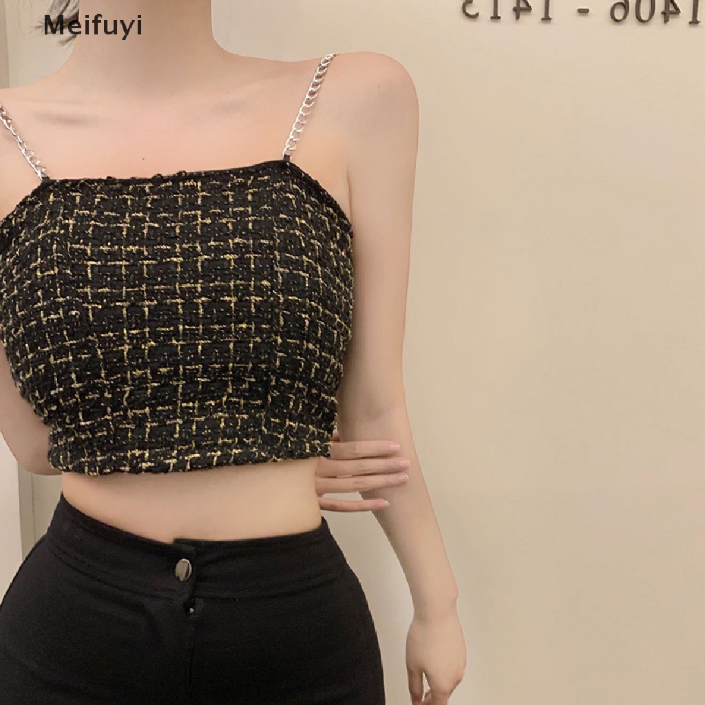 Áo Croptop Hai Dây Không Tay Dáng Ôm Thời Trang Mùa Hè Cho Bạn Gái