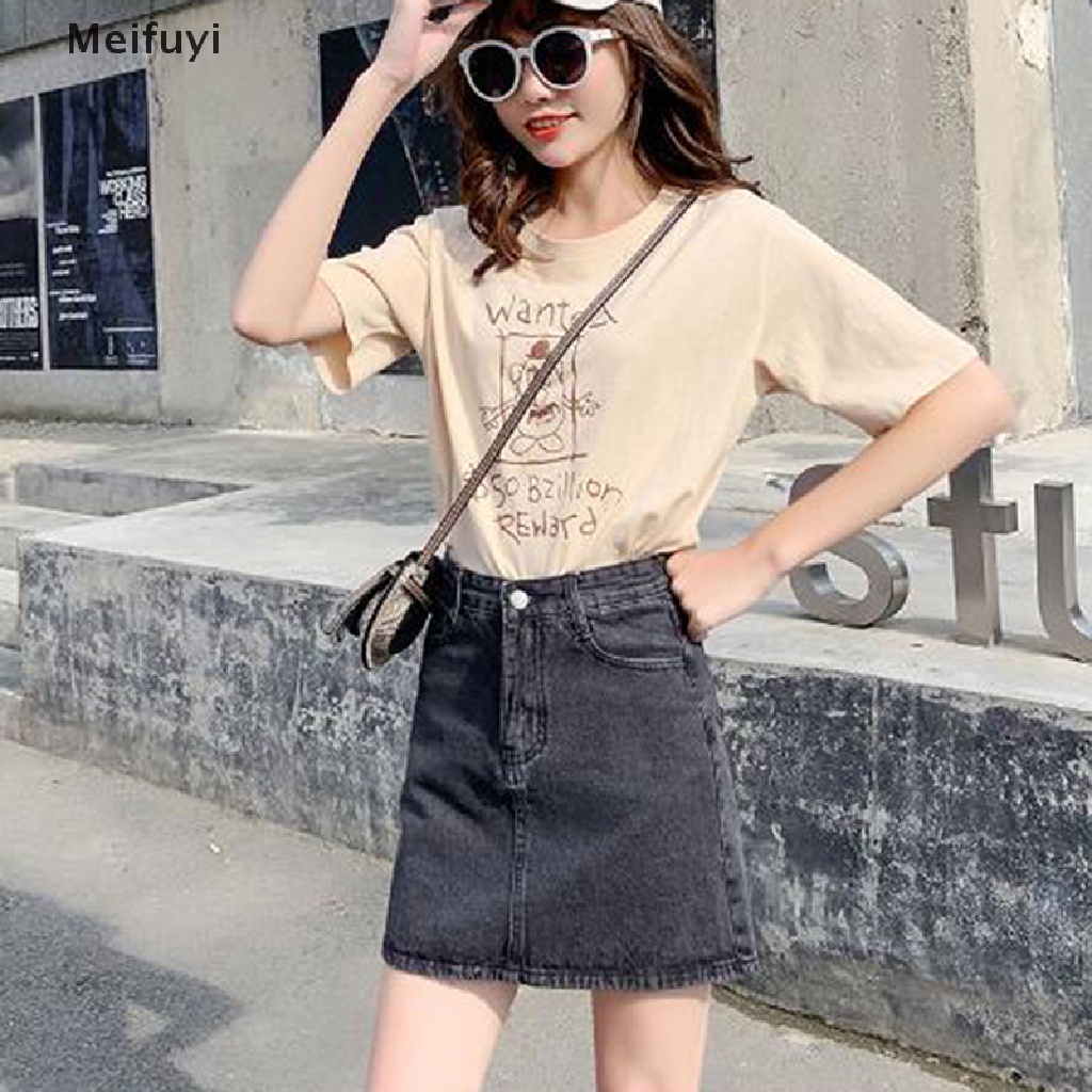 Chân Váy Denim Chữ A Lưng Cao Thời Trang Mùa Hè 2023 Dành Cho Nữ