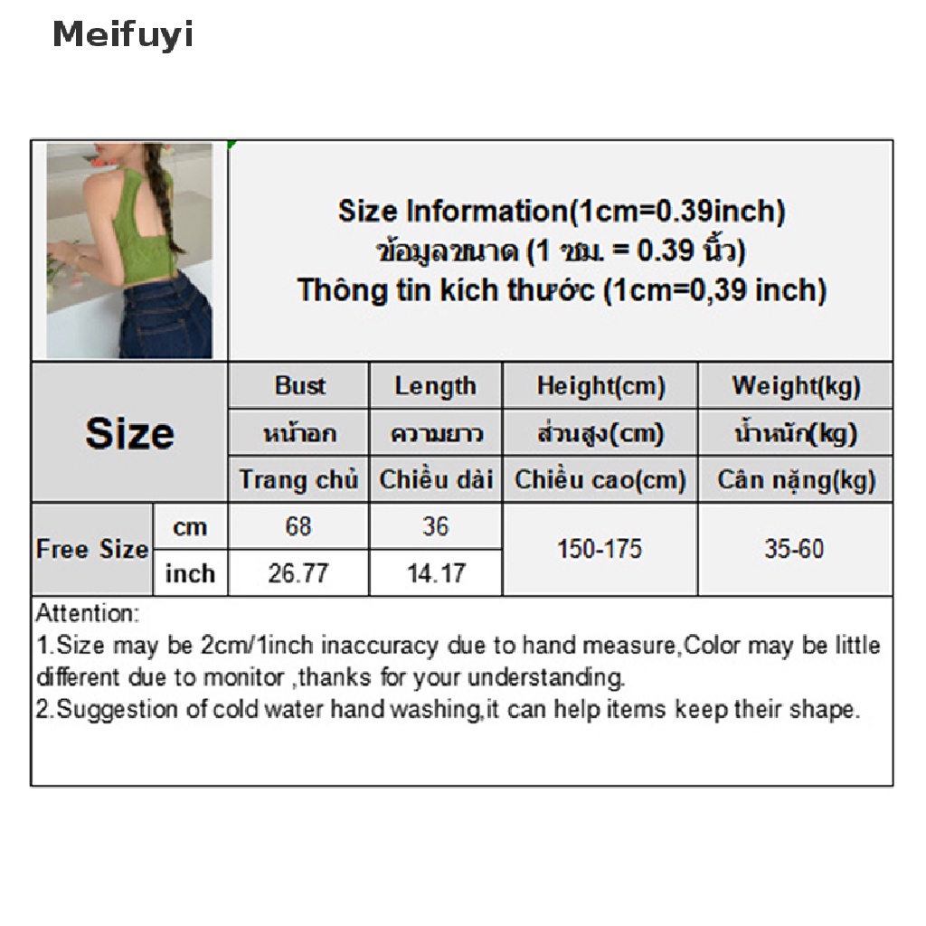 [Meifuyi] Áo Crop Top Dệt Kim Crop Top Không Tay Hở Lưng Phối Ren Rỗng