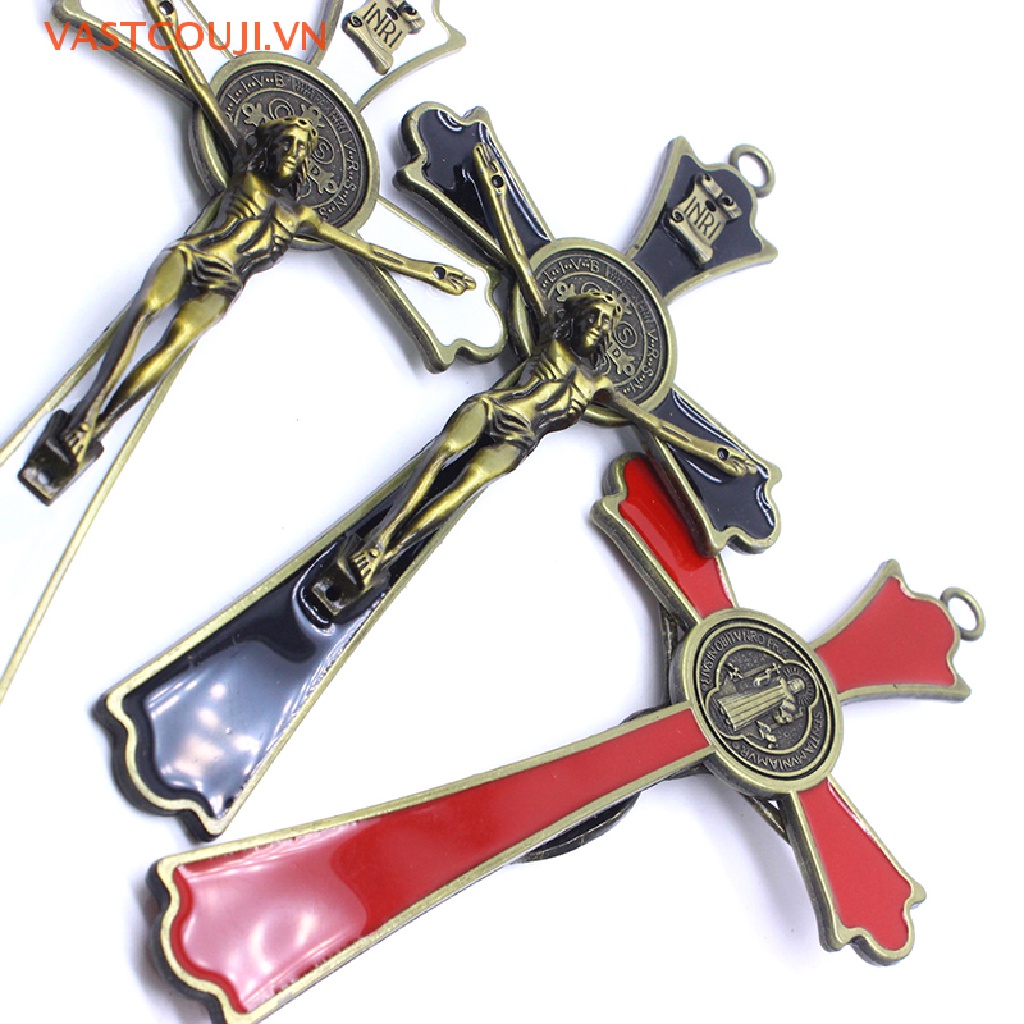 Mặt Vòng cổ Hình Chúa Jesus Crucifix Ch Tráng Men Nhiều Màu Sắc Trang Trí Nhà Cửa DIY