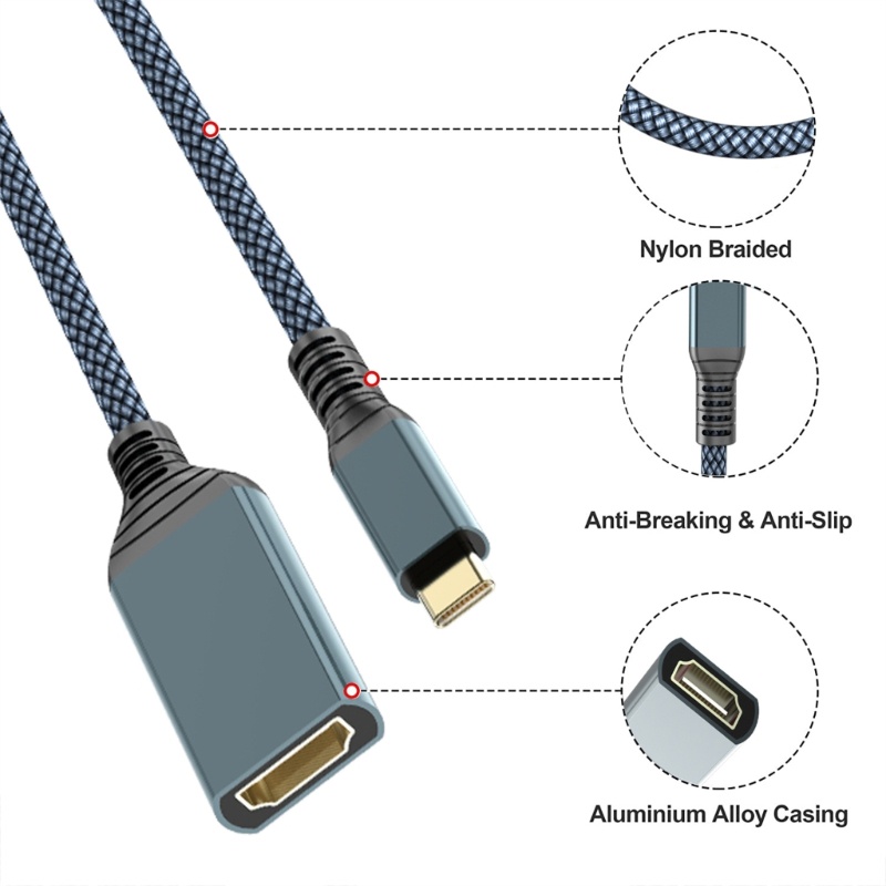 Cáp Chuyển Đổi Alli USB 3 1 Type C Sang HDTV USB 3 1 4Kx2K 30Hz Cho Máy Tính / Laptop