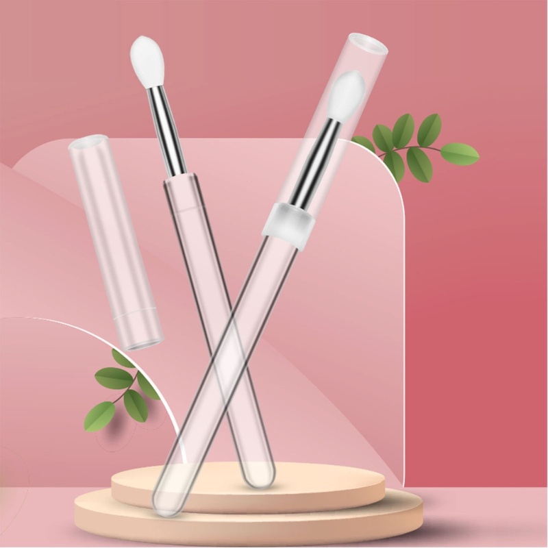 Set 3 Cọ Trang Điểm Môi / Lông Mày / Môi Bằng Silicone Tiện Lợi Dành Cho Gia Đình
