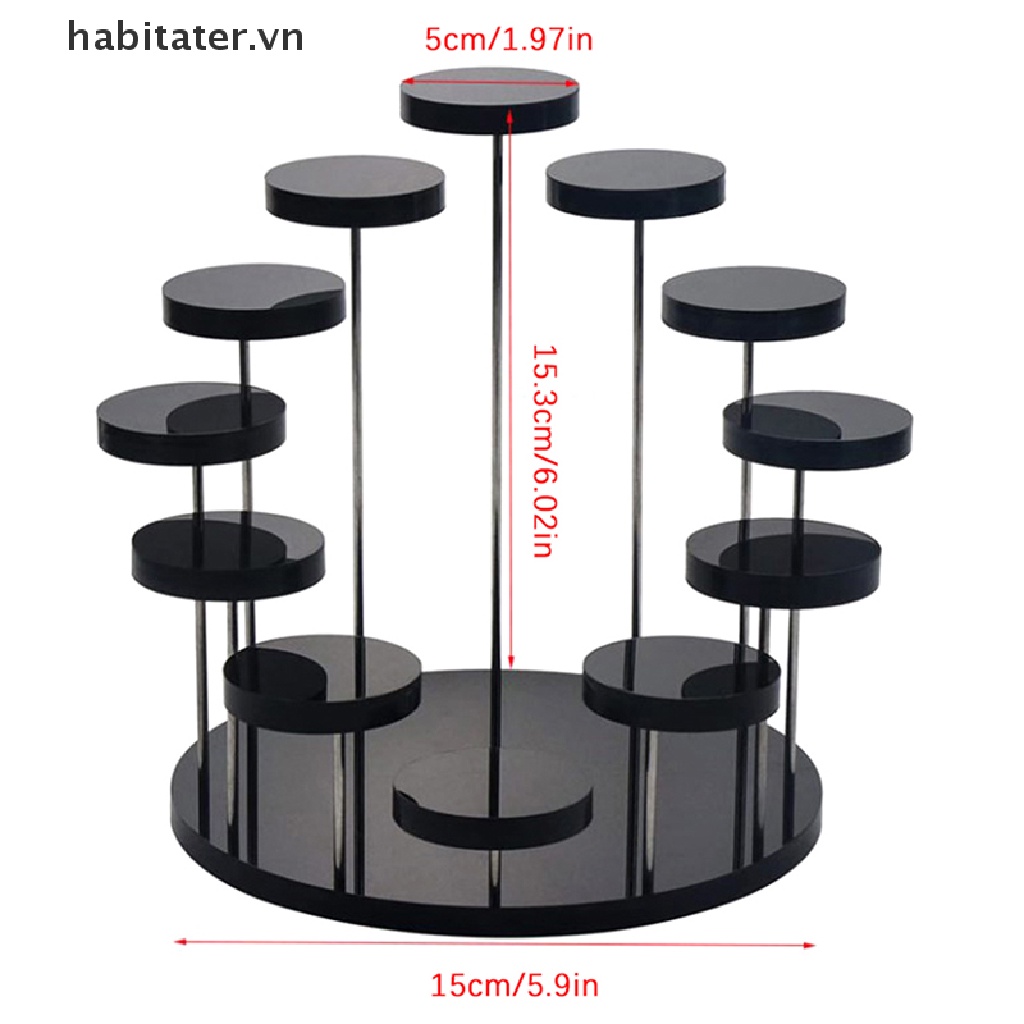 Kệ Trưng Bày Bánh Cupcake Nhiều Tầng Hình Tròn Bằng Acrylic