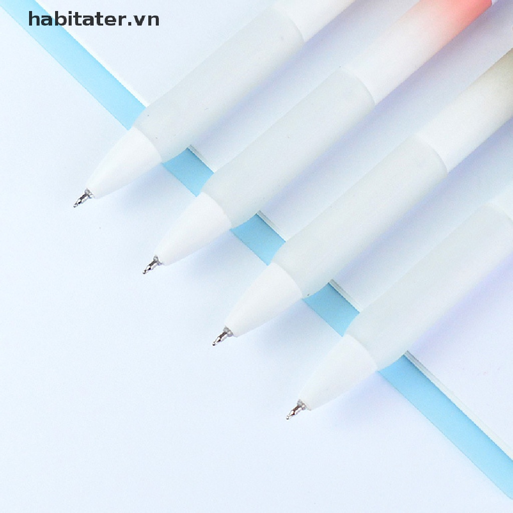 Set 4 Bút Bi Mực Đen Ngòi 0.5mm Có Thể Thu Gọn Tiện Dụng