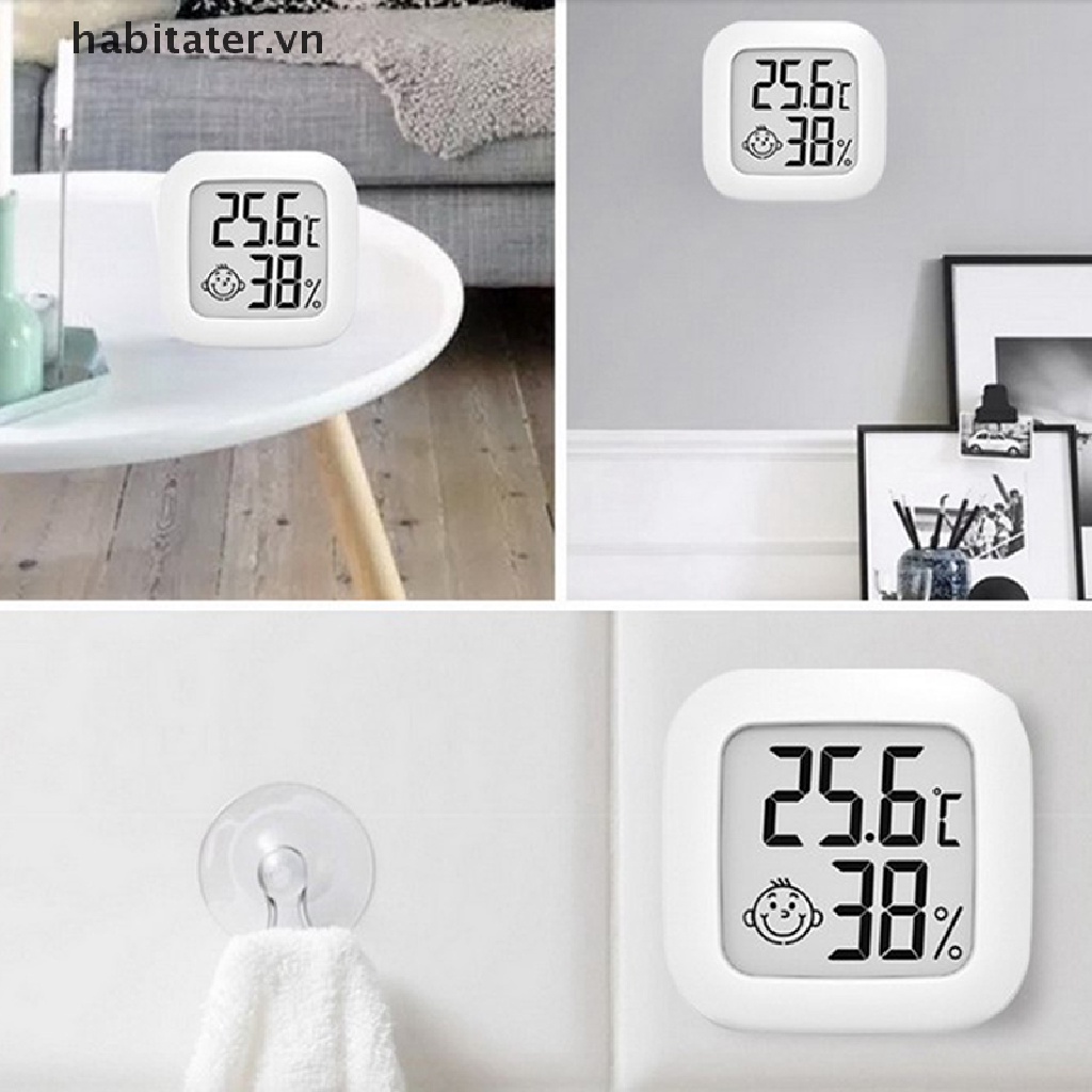 Nhiệt Kế Điện Tử Mini Màn Hình LCD Dùng Đo Nhiệt Độ Và Độ Ẩm Trong Nhà