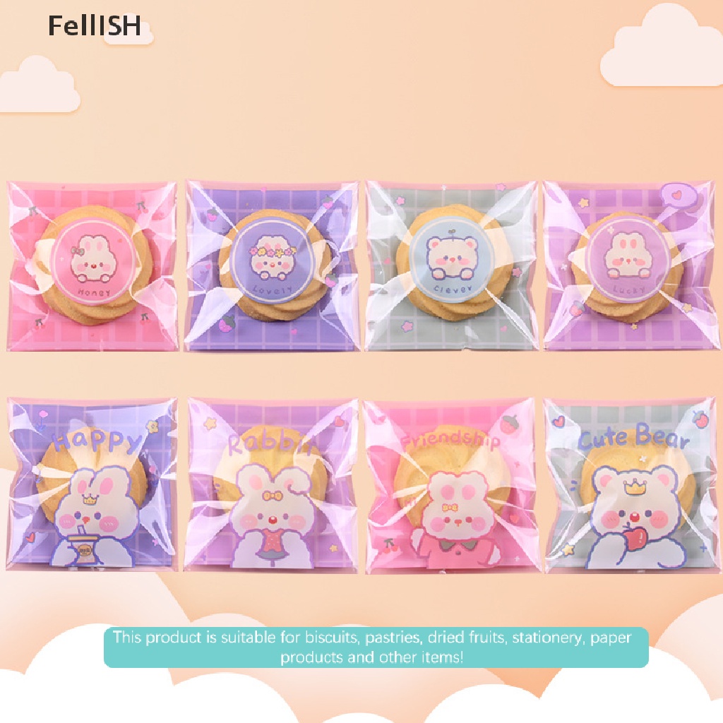 Set 100 Túi Nhựa Trong Suốt Đựng Bánh Kẹo 439br