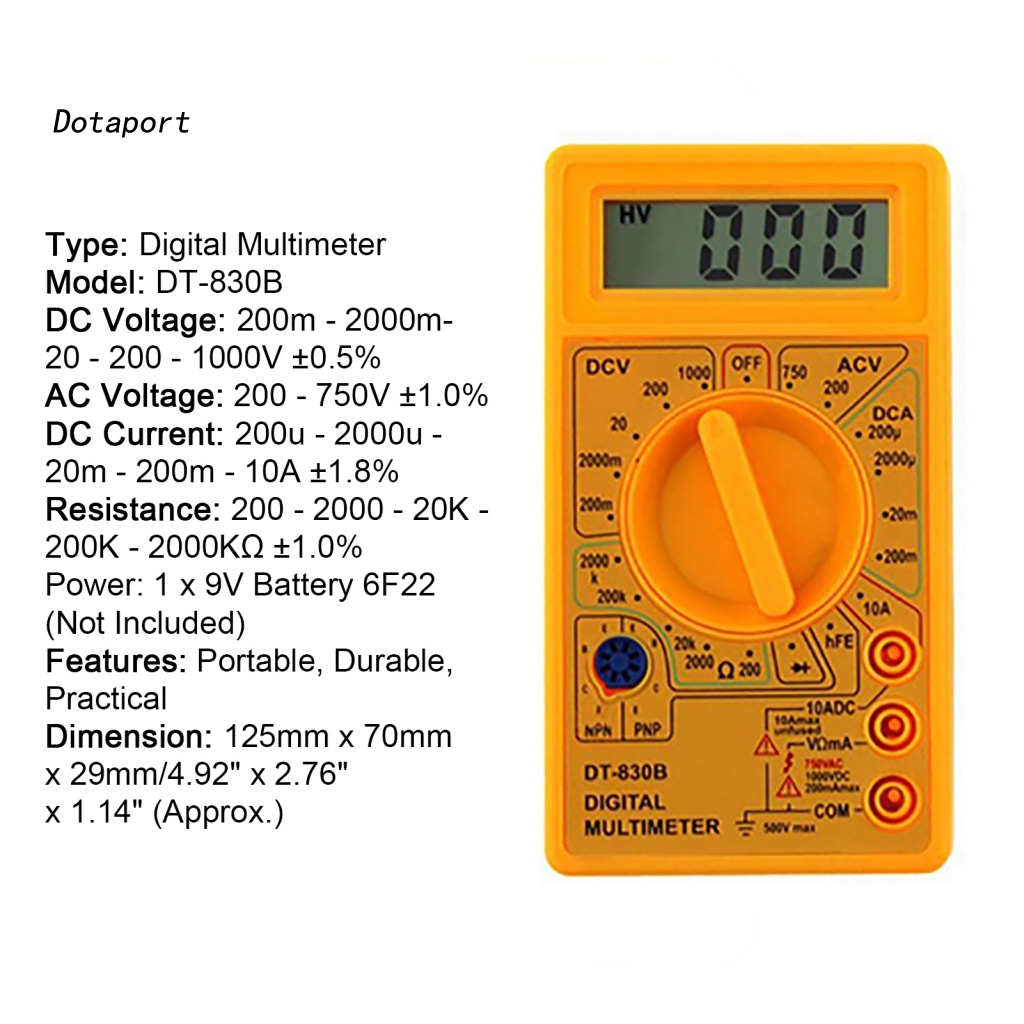 Vạn Năng Kế Điện Tử KDDT- DT830B Kèm Màn Hình LCD
