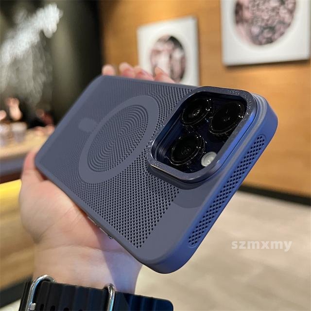 Ốp Điện Thoại Nam Châm Chống Sốc Chống Bức Xạ Sang Trọng Cho Iphone 14 13 11 12 Pro Max