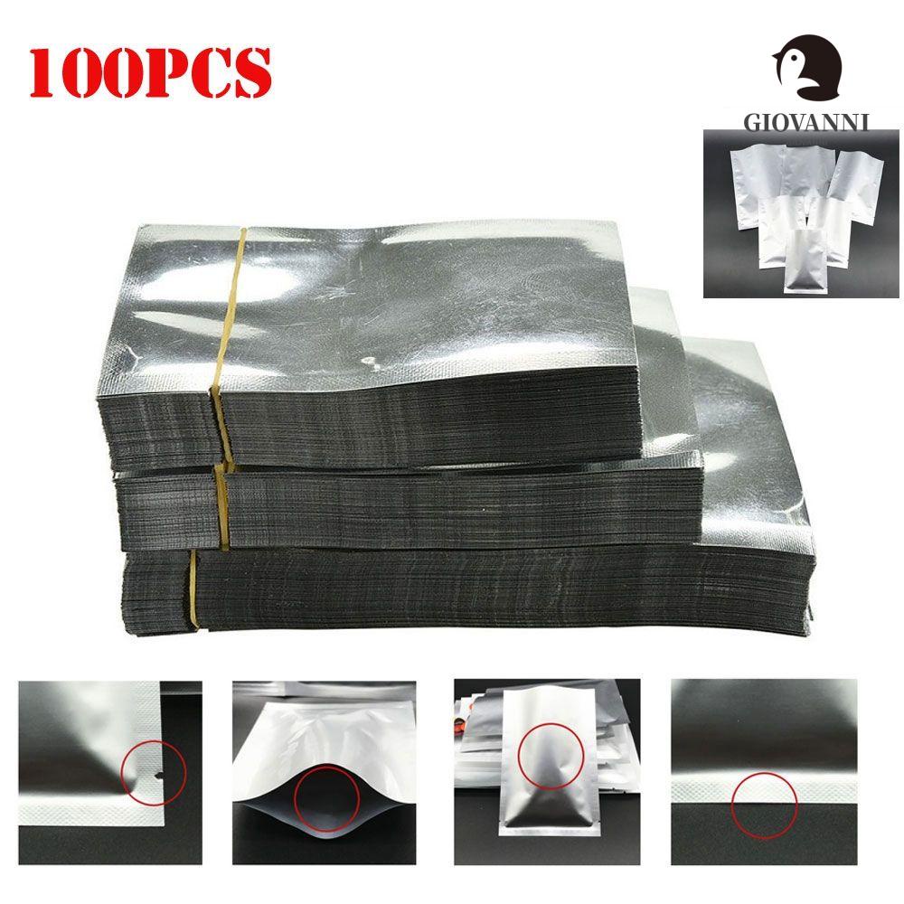 GIOVANNI Food Sealer Flat Storage Pouches Vacuum Bags Heat Seal 100pcs Food Saver Bag Aluminum Foil Home Kitchen Tool