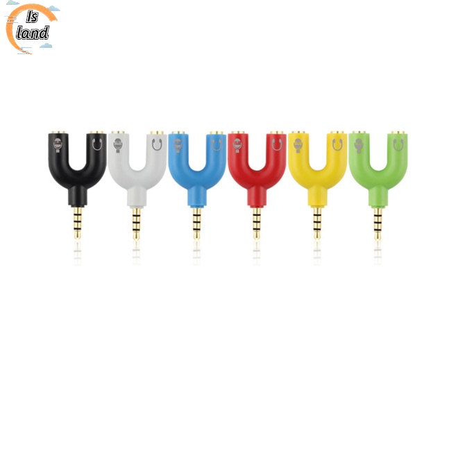 Đầu Chia CổNg Âm Thanh Chữ U 3.5mm 1 Sang 2 Chuyên DụNg Cho ĐiệN ThoạI