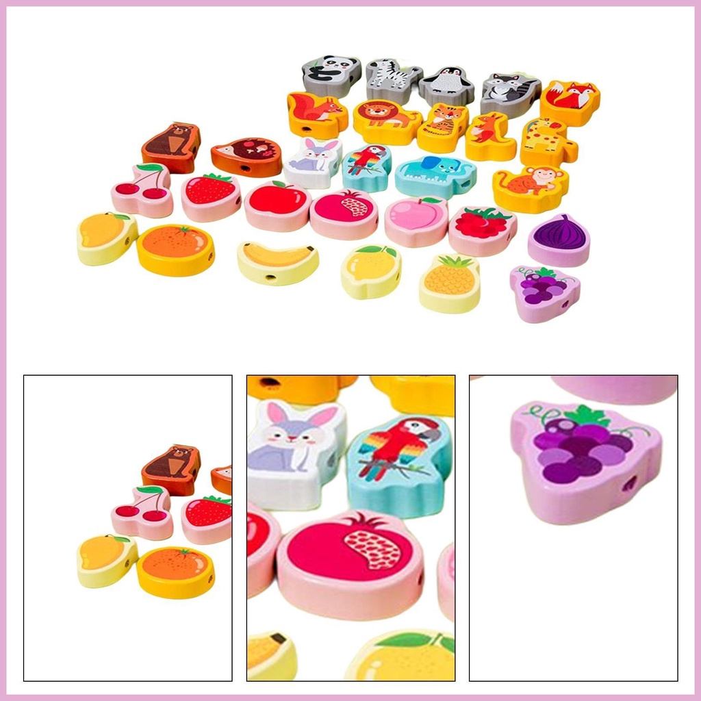 Bộ Đồ Chơi Xỏ Hạt DIY Nhiều Kỹ Năng Kỹ Năng Theo Phương Pháp Montessori Cho Bé 4 5 6 Tuổi