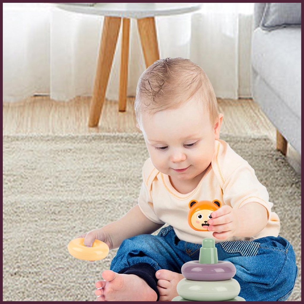 Đồ Chơi Tháp Vòng Xếp Chồng Giáo Dục Sớm Cho Bé