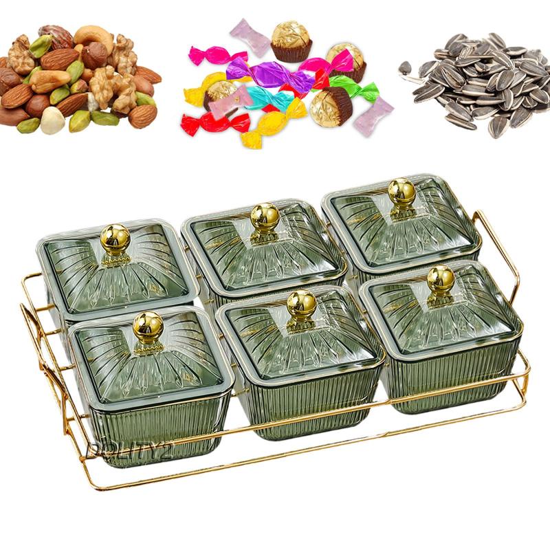 [Dolity2] Đĩa Đựng Bánh Trái Cây Khô Chia Ngăn Hiện Đại Cho Phòng Khách / Nhà Bếp