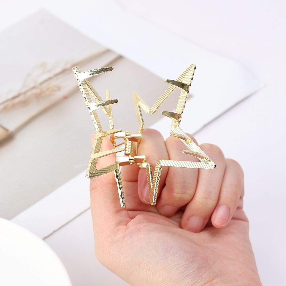 Kẹp Tóc Hình Ngôi Sao Bằng Kim Loại Phong Cách Hàn Quốc Dành Cho Nữ