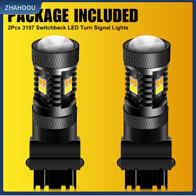 ☃Nhà Cửa☃ Set 2 Bóng Đèn Led Tín Hiệu Đậu Xe 3157 4157na 3457a 6000k Ánh Sáng Trắng / 3000k Chống Thấm Nước