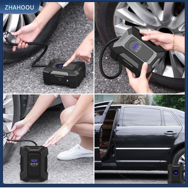 ☃Nhà Cửa☃ Máy Bơm Lốp Xe Hơi 12v 150PSI Màn Hình Hiển Thị Độ Chính Xác Cao Đa Năng