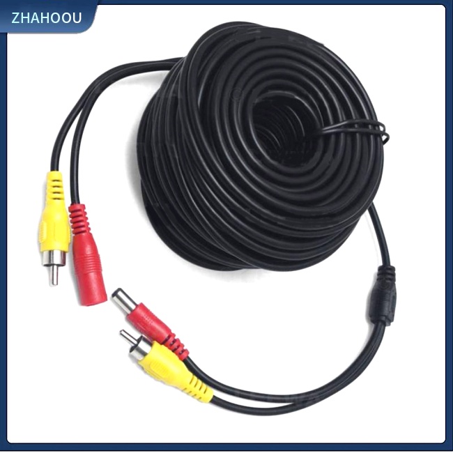 ☃Nhà Cửa☃ Dây Cáp Nguồn Rca Av 20m Cho Camera Lùi Xe Hơi