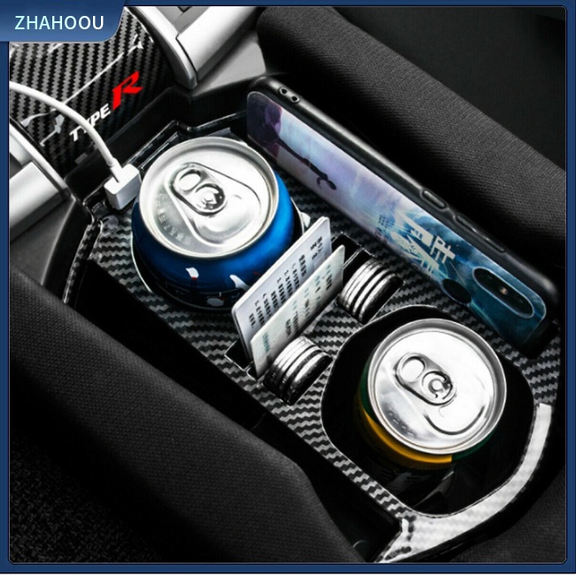 ☃Nhà Cửa☃ Khung Gắn Bảng Điều Khiển Xe Hơi Bằng Sợi Carbon Cho 16-20 Tenth Generation Civic