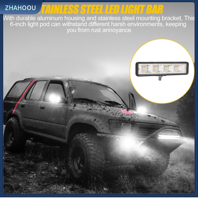 ☃Nhà Cửa☃ Set 2 Đèn Led Sương Mù 6 Inch Chống Thấm Nước Cho Xe Tải Địa Hình Suv