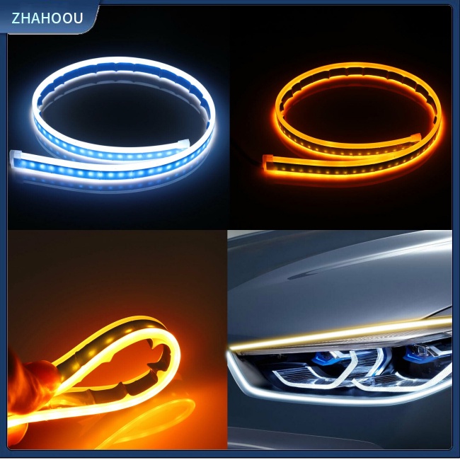 ☃Nhà Cửa☃ Set 2 Dải Đèn Led Drl 60cm Linh Hoạt Tuần Hoàn Nước Cho Đèn Pha Xe Hơi
