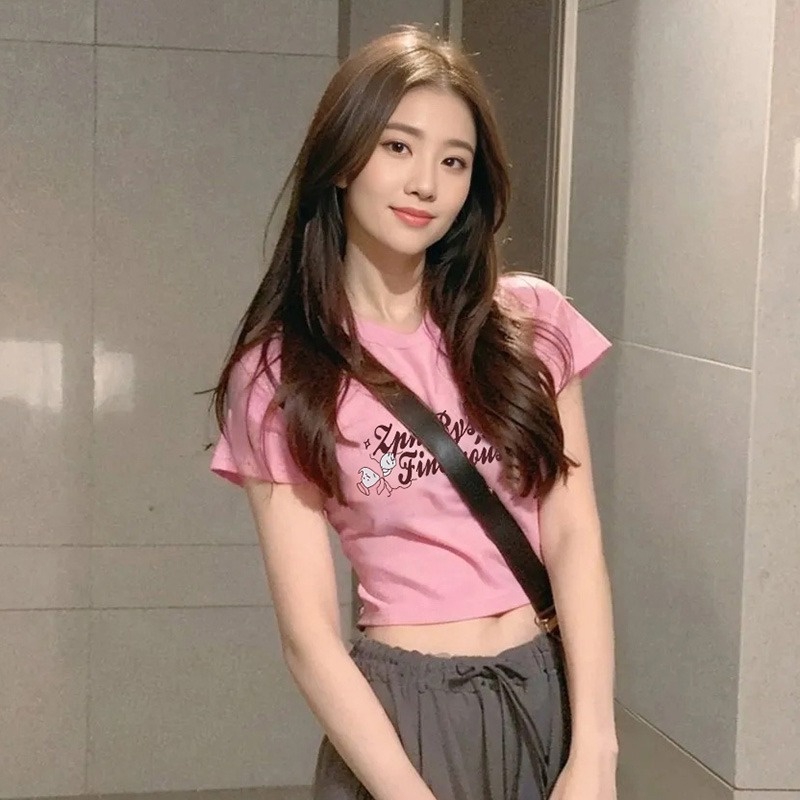 NZN Áo Thun Tay Ngắn Cổ Tròn In Họa Tiết Thời Trang Cho Nữ