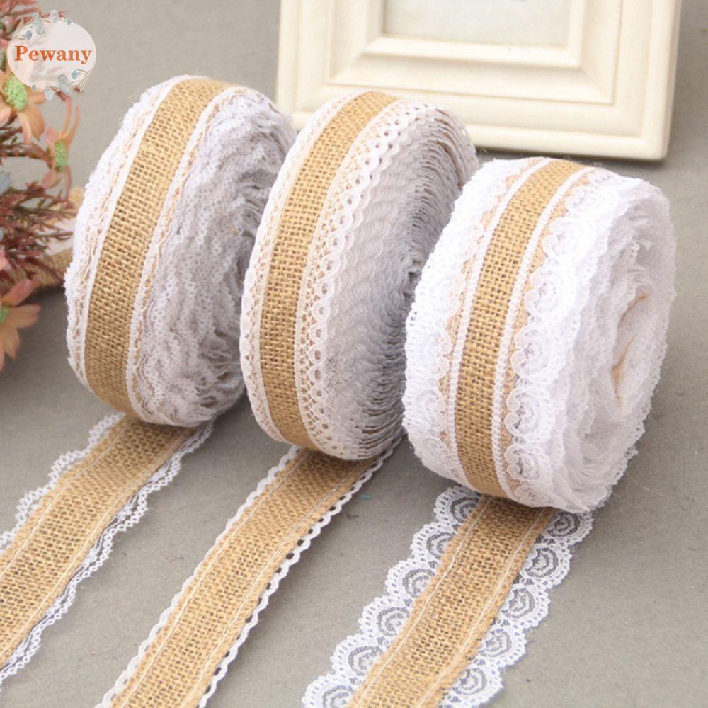 Cuộn Dây Ruy Băng Ren Trắng 25mm Trang Trí