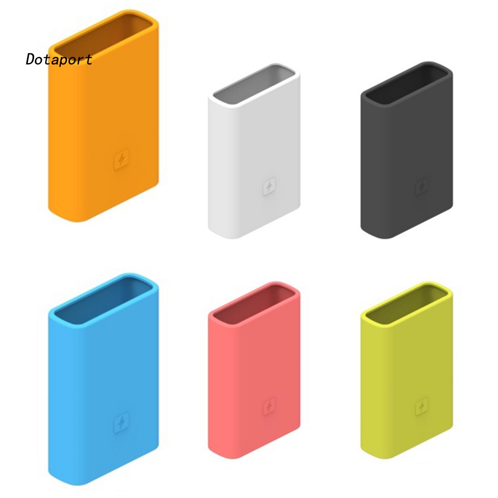 Vỏ Bọc Pin Sạc Dự Phòng Xiaomi 10000mAh Bằng Silicon Chống Bụi Chống Rơi Màu Trơn
