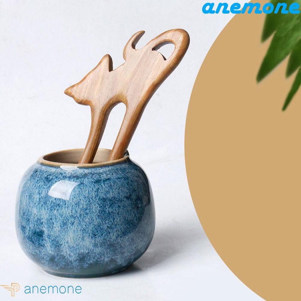 Trâm Gỗ Cài Tóc Chữ U Hình Mèo Thời Trang Dành Cho Nữ