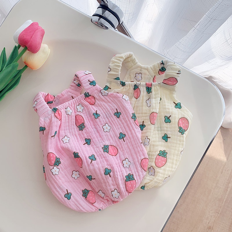 Áo Thun Cotton Họa Tiết Dâu Tây / Gấu Trúc Dễ Thương Dành Cho Thú Cưng