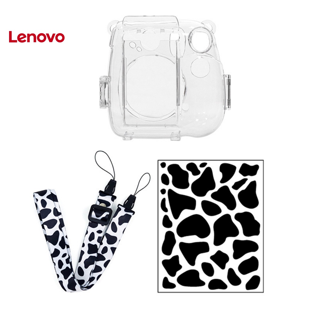 Túi Đựng Máy Ảnh Instax Mini 7 Trong Suốt Chống Sốc Chống Thấm Nước Họa Tiết Hoa Hướng Dương Có Dây Đeo Vai