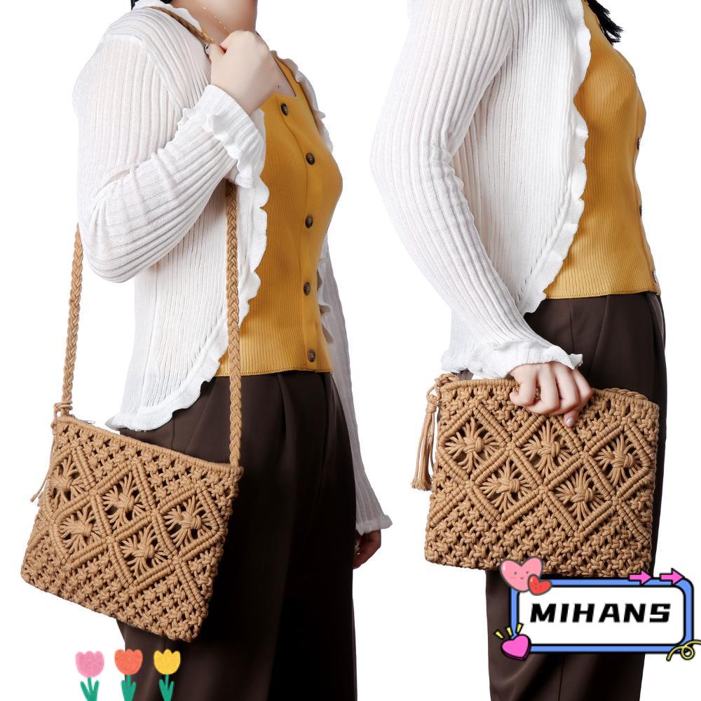 Túi Xách Đan Rơm Thời Trang Đi Biển Mùa Hè Phong Cách Retro