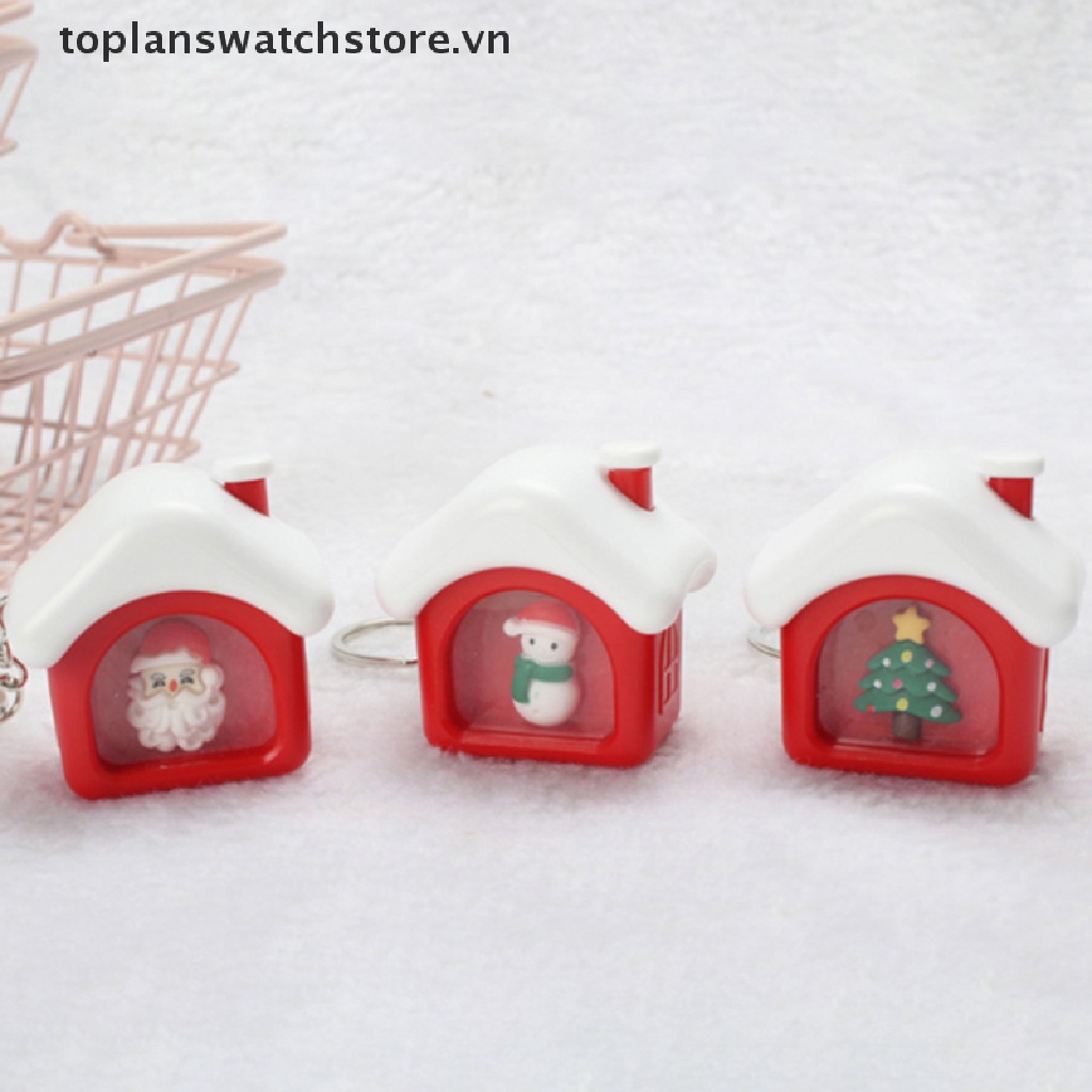 1 Móc Khóa Hình Ông Già Noel Có Đèn led Dễ Thương