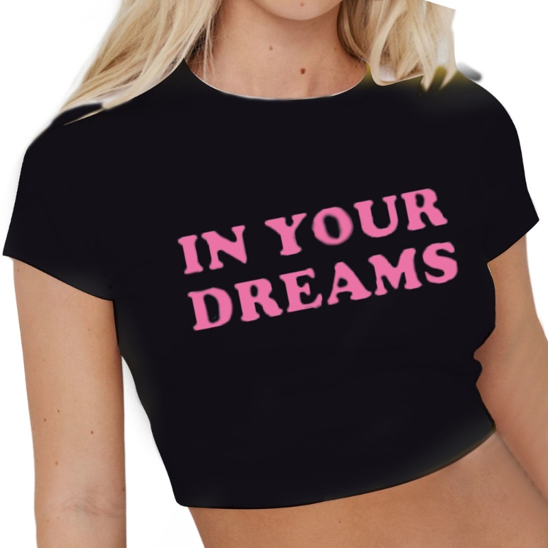 Áo Croptop Tay Ngắn Siêu Nhẹ In Họa Tiết Nhiều Màu Sắc Xinh Xắn Cho Nữ Y2k