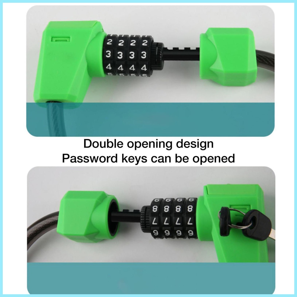 Xích Khóa Xe Đạp Leo Núi 3.8ft Có Đèn LED Chống Thấm Nước Và Chống Rỉ Sét