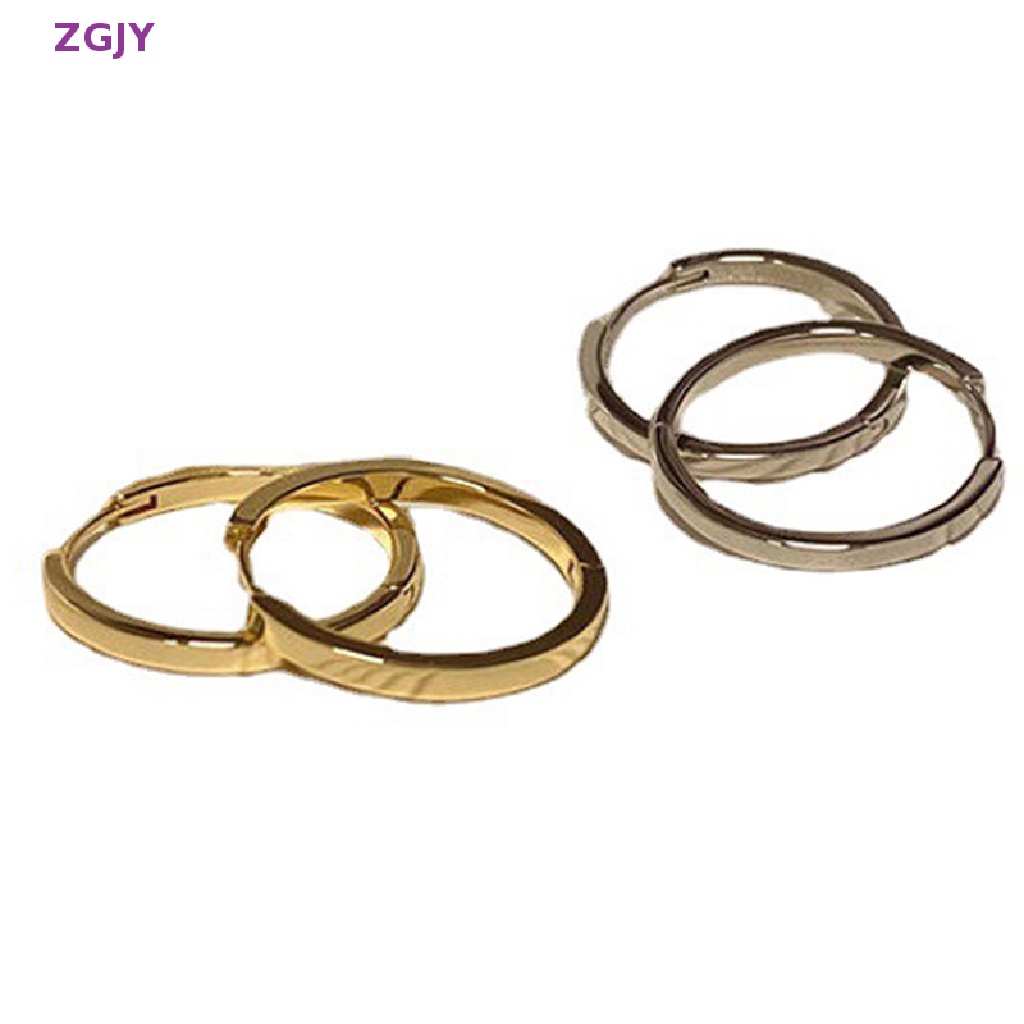 1 Đôi Bông Tai Tròn Lớn Đính Đá Sáng Bóng Đơn Giản Dành Cho Nữ Mới