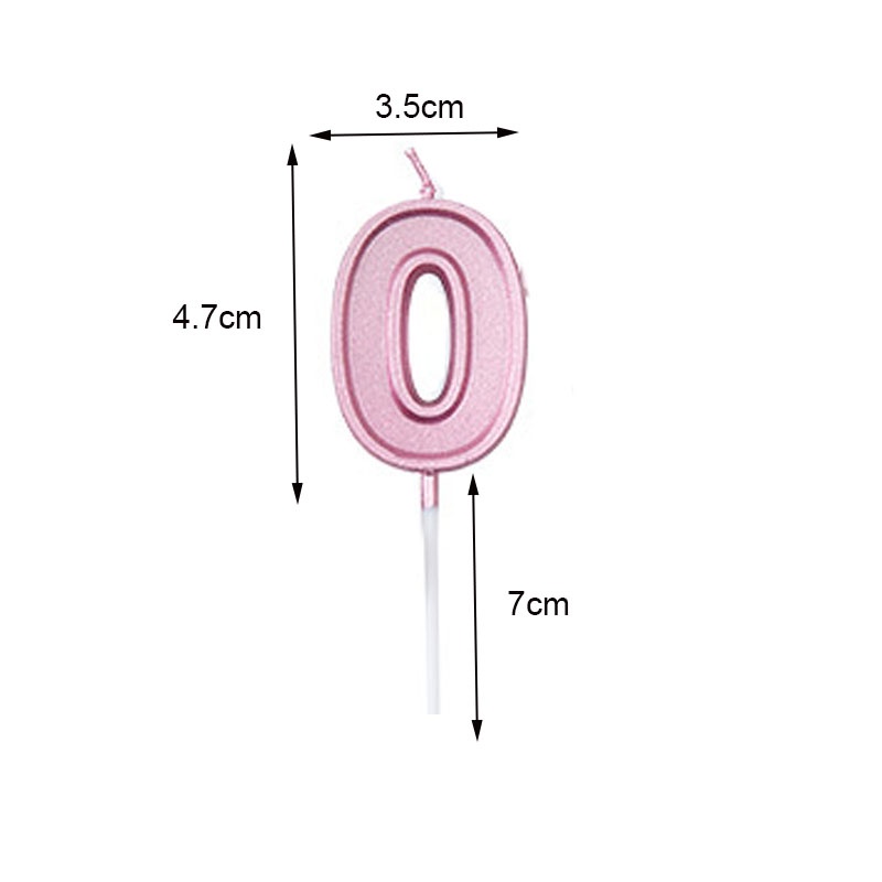 Nến Số 0-9 Màu Hồng Không Khói