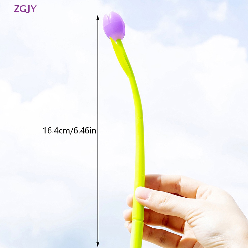 1 Cây Bút Mực Gel Bằng Silicon Hình Hoa Tulip Thay Đổi Màu Sáng Tạo Cho Học Sinh Mới