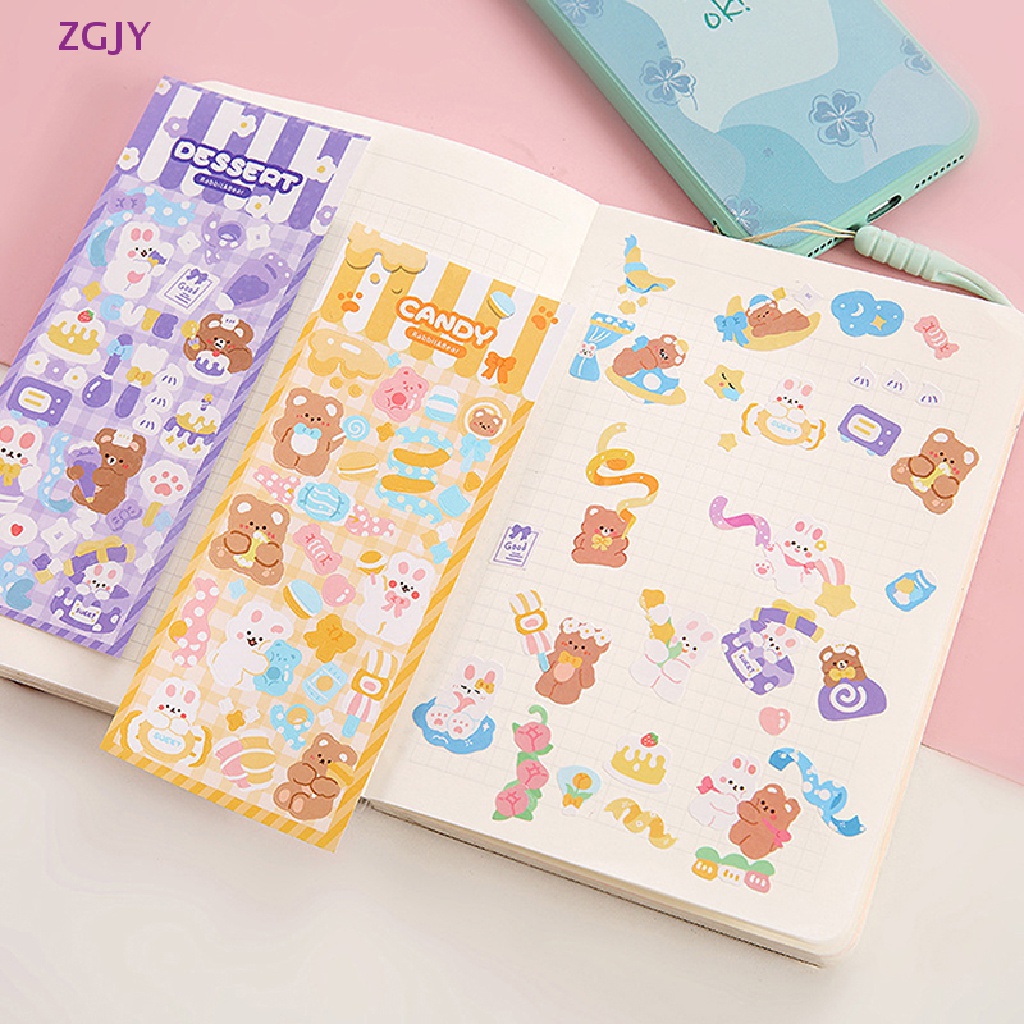 Set 6 Tấm Sticker Họa Tiết Hoạt Hình Dễ Thương Bắt Mắt Mới