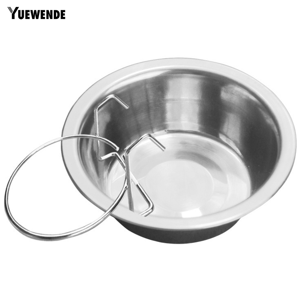 Bát Đựng Thức Ăn / Nước Uống Bằng Kim Loại Chống Trượt Kèm Móc Treo Cho Thú Cưng