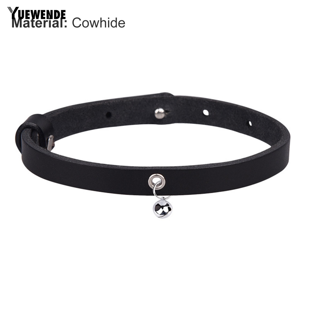 Vòng Cổ Da Bò Gắn Chuông Siêu Bền Cho Thú Cưng