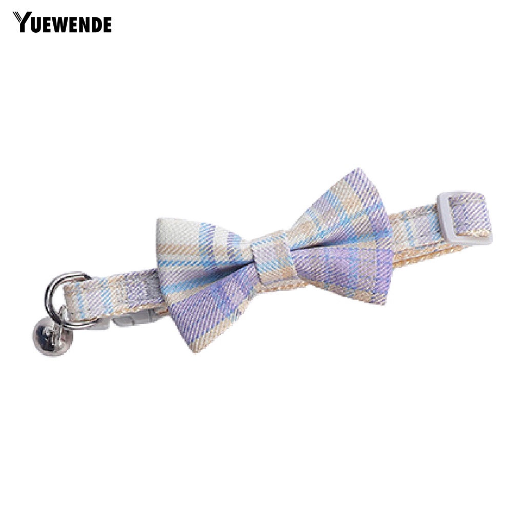 Vòng Cổ Gắn Chuông Họa Tiết Sọc Caro Cho Thú Cưng