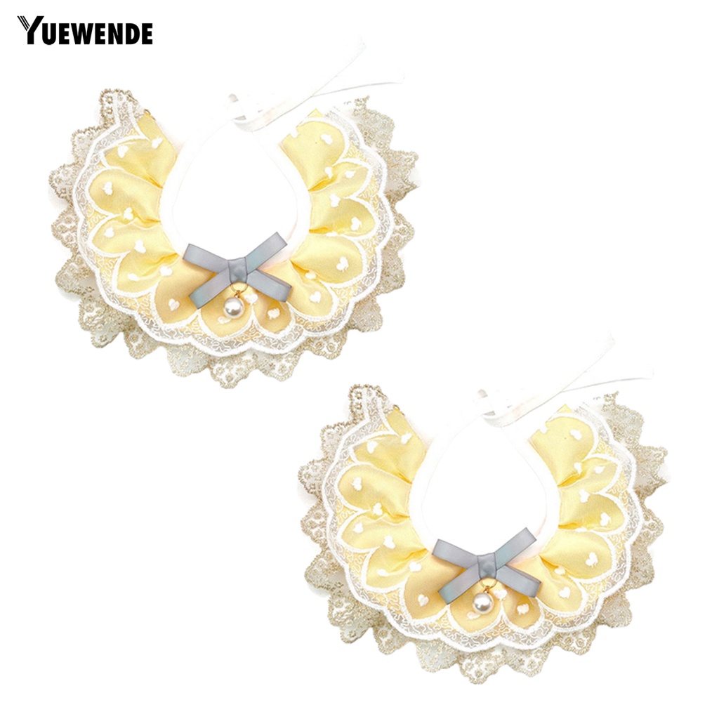 Khăn Choàng Cổ Họa Tiết Trái Tim Đính Ngọc Trai Thanh Lịch Cho Thú Cưng