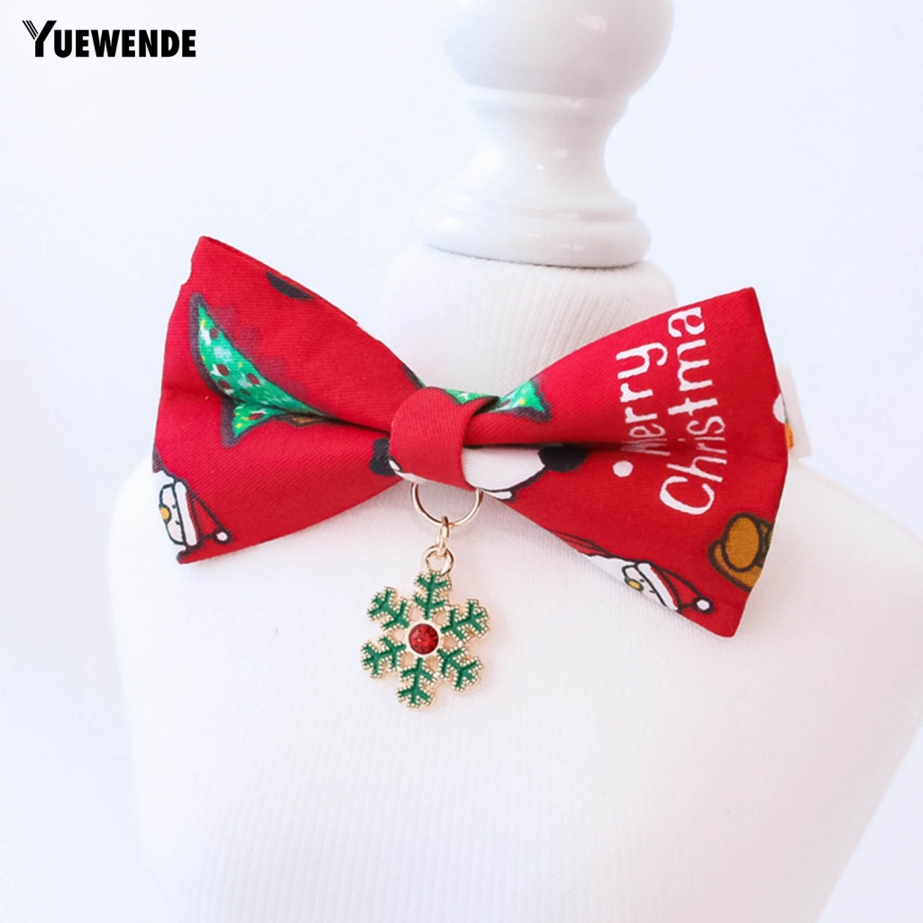 Vòng Cổ Polyester Họa Tiết Ông Già Noel Gắn Chuông Cho Thú Cưng Nhỏ