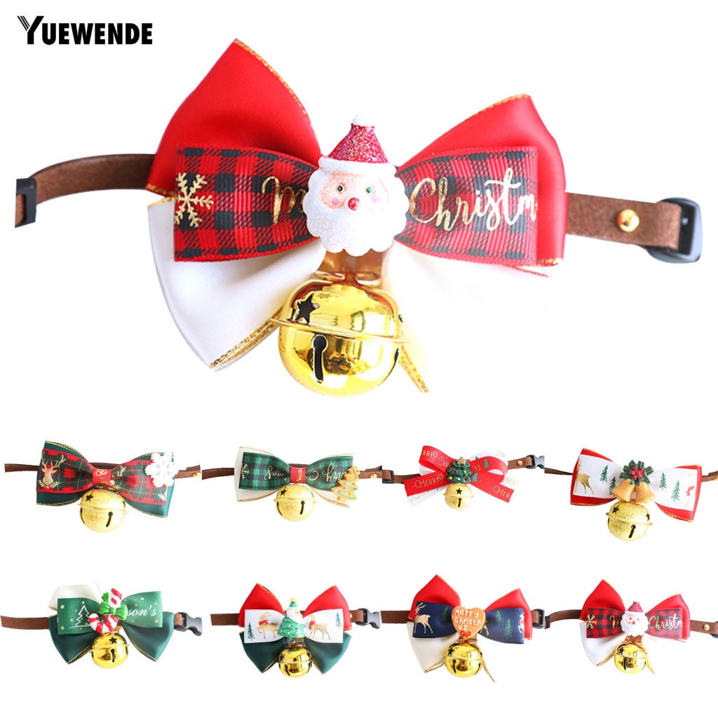 Vòng Cổ Gắn Chuông Họa Tiết Giáng Sinh Thời Trang Cho Thú Cưng