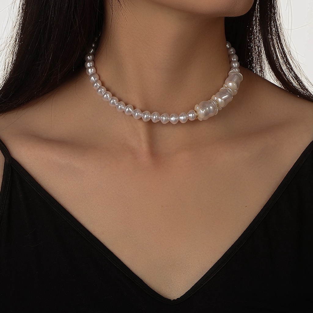 [Ts] Vòng Cổ Choker Ngọc Trai Giả Lấp Lánh Bằng Kim Loại Thoải Mái Mặc Trong Đám Cưới Cho Nữ