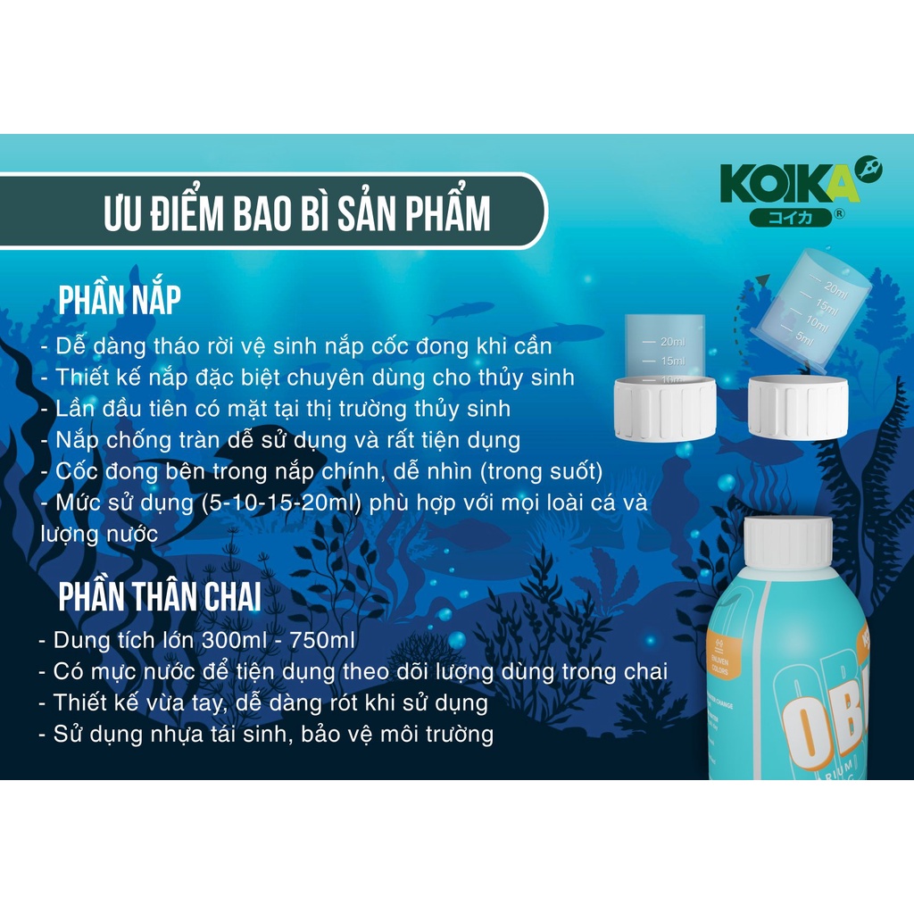 CHÍNH HÃNG 🕵 KoiKa OBIO chai 180ML