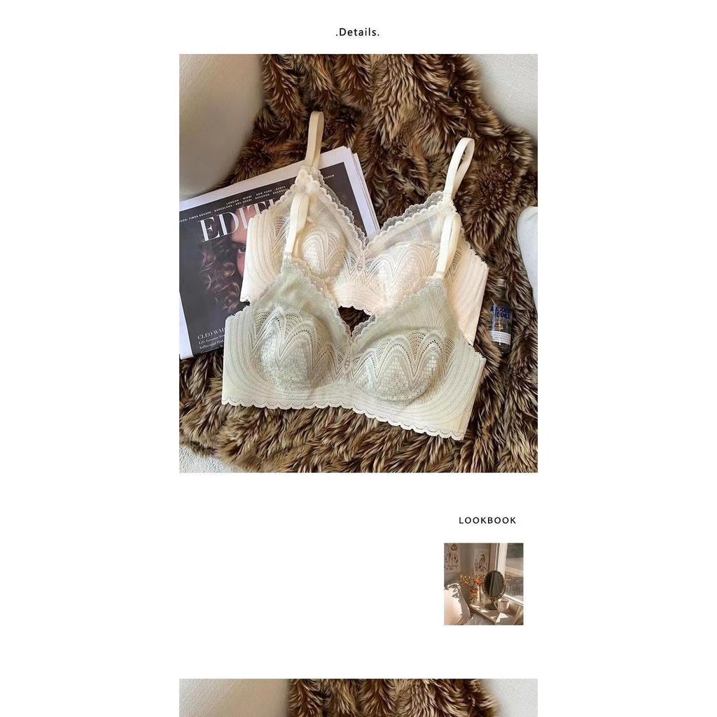 Áo Ngực Không Đường May Siêu Mỏng Không Gọng Thép Không Đường May Cúp Pha Lê Chống Chảy Xệ Phong Cách Pháp Mùa Hè Cho Nữ