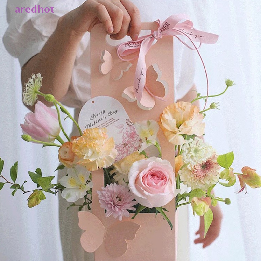 Aredhot Hộp Đựng Quà Có Tay Cầm Hình Bướm Rỗng Mới